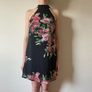 Floral cocked dress